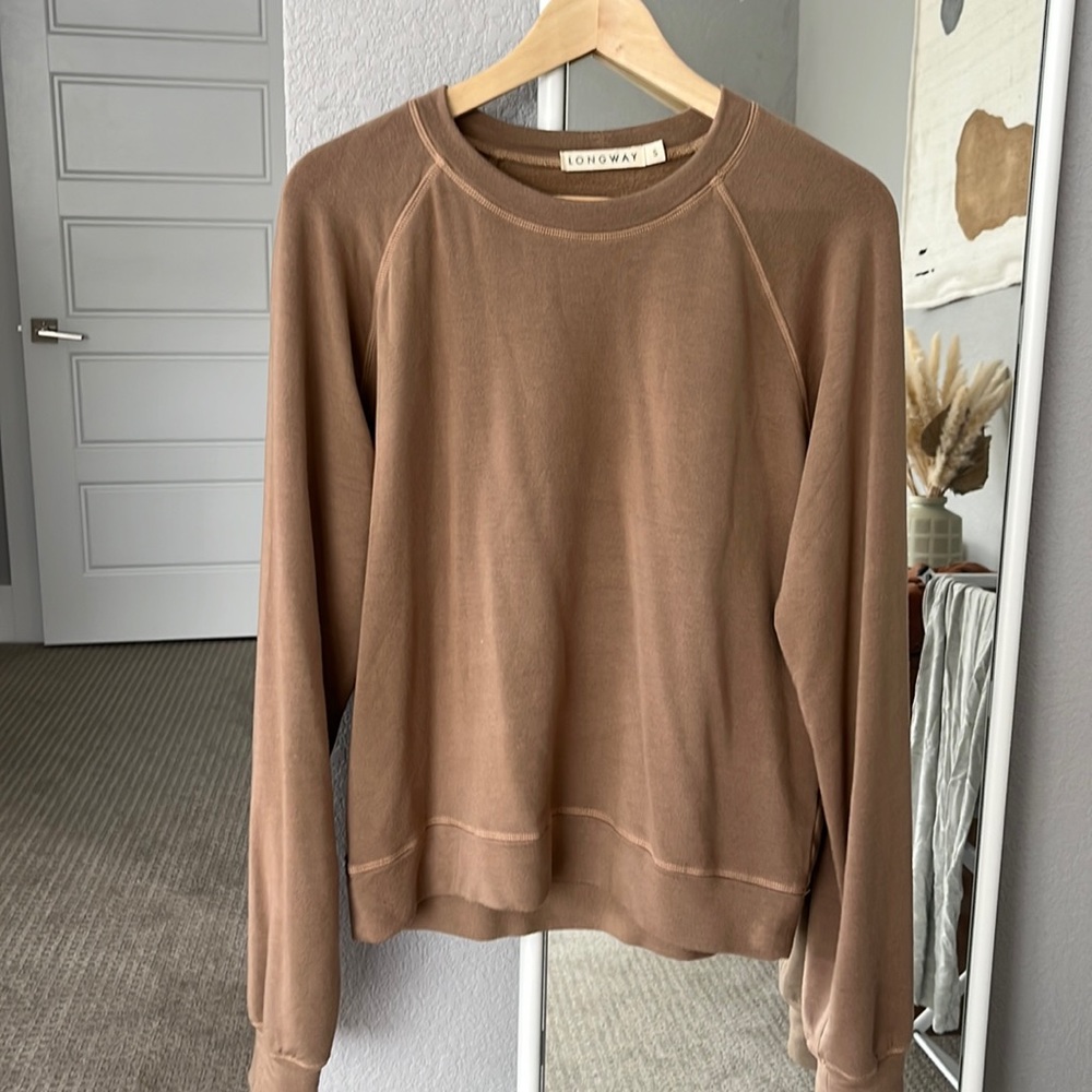 Longway California softest sweatshirt size small, mud